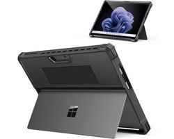 Beschermende Rugged Case voor Microsoft Surface Pro 11, 10, 9 - Handstrap, Geschikt voor Type Cover, Zwart