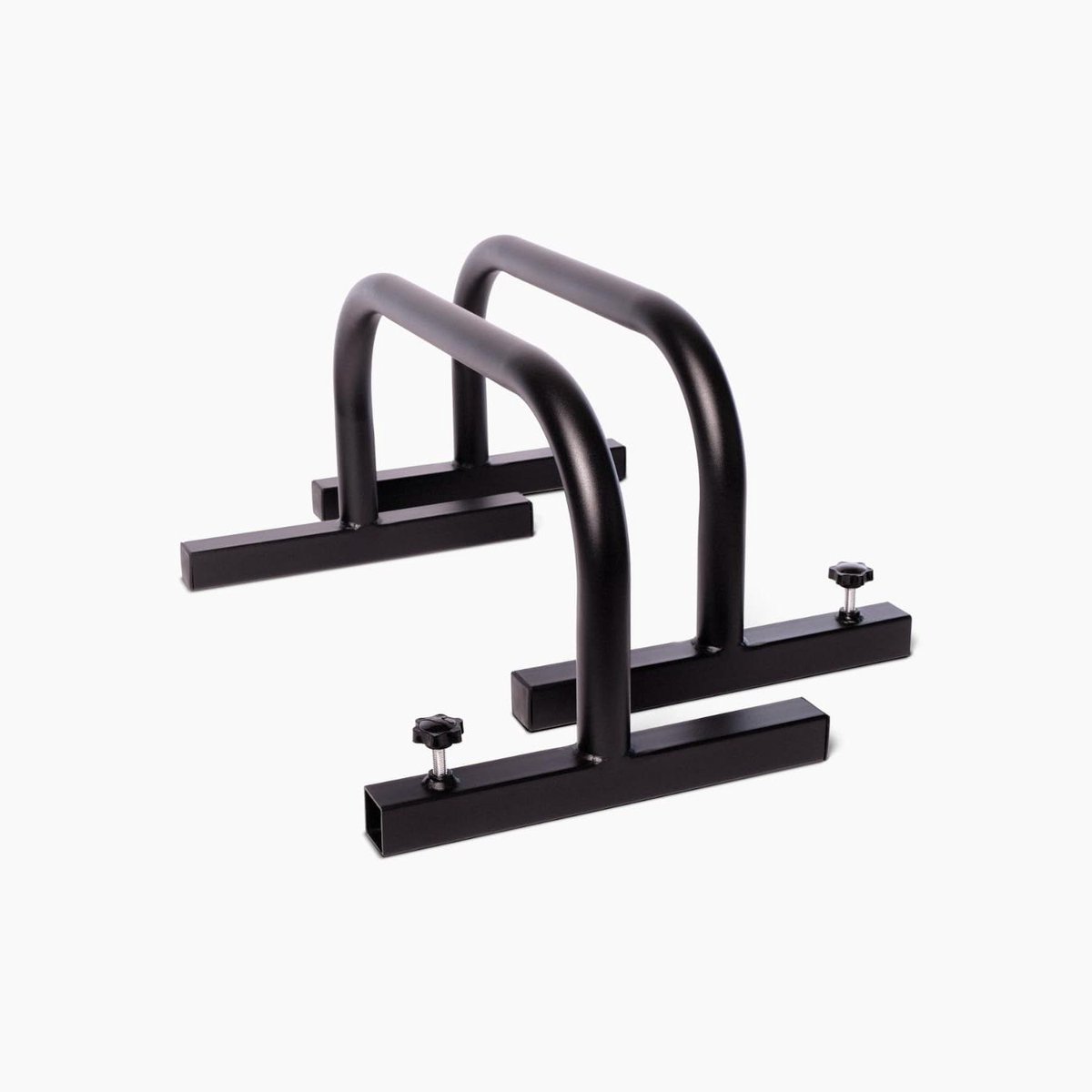 Parallettes Dip Station - Dip Bars - Bodyweight Training - Extra Stabiliteit Dwarsbalk - 30 cm Hoog - Grijs