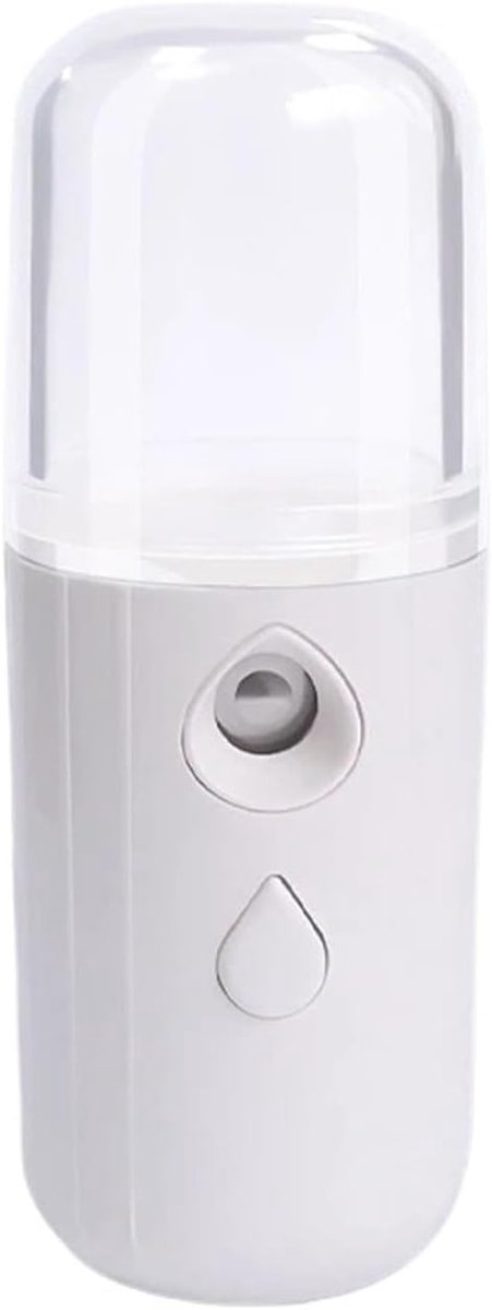 Luchtbevochtiger voor slaapkamer, Spray Water Refill Meter Opladen Handheld Spray Gezichtsstoommeter Draagbare Oogbevochtiger Gezichtsbevochtiger Mini voor huis en planten(White)