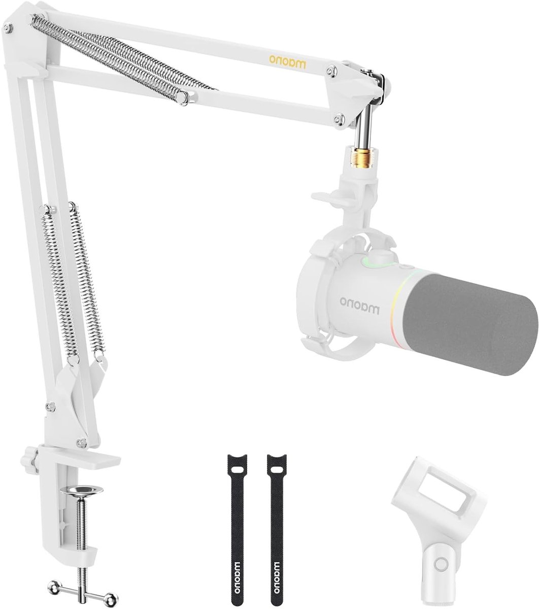 Verstelbare Microfoon Boom Arm voor Podcasting, Gaming en Streaming - Desk Clamp en 3/8" naar 5/8" Schroefadapter - Maximaal 1kg Belastbaarheid - Ideaal voor Opnames