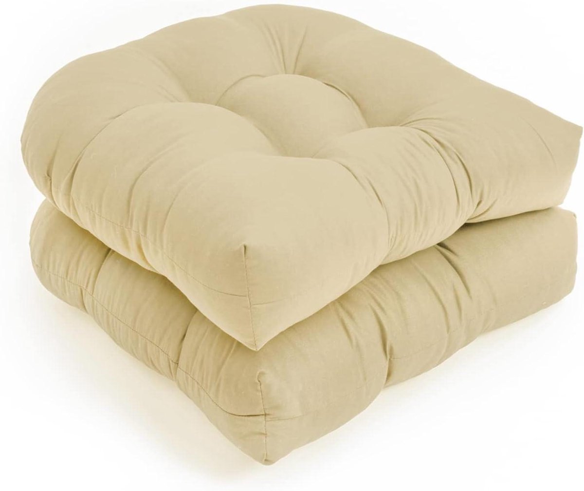 Halfronde Stoelkussens - Zitkussens Tuinstoel - Comfortabel Zitten - Vormvast Stiksel - 46 x 46 x 6 cm - Tropisch Patroon