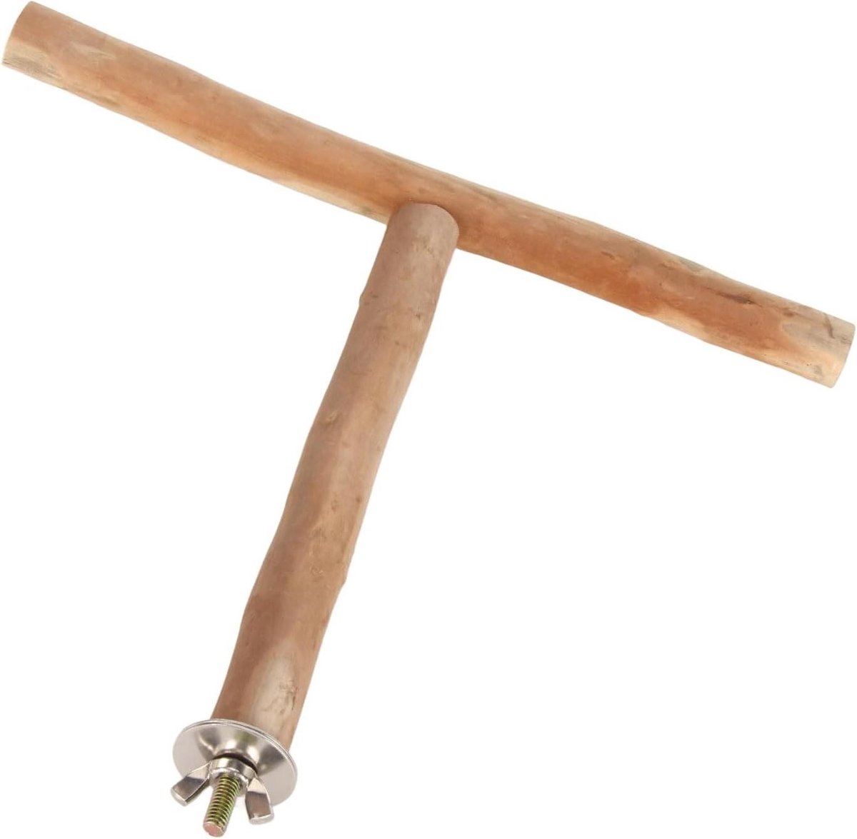 Houten Vogelstandaard - Vogel T-stok - Vogel Speeltuin - Ruwe Natuurlijke Grip - 28 x 14 x 2 cm