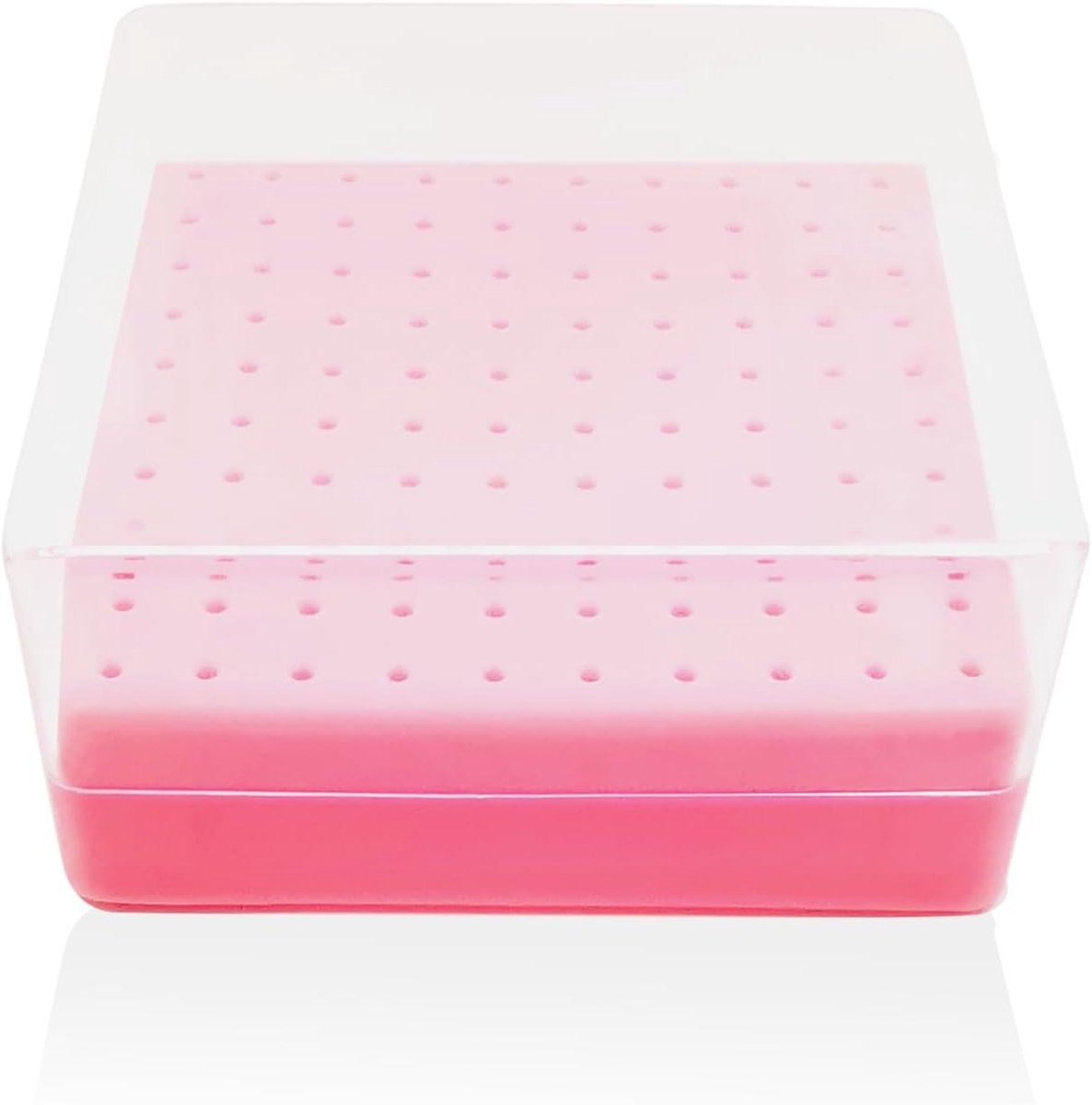 Nagelboren Houder - Nagel Organizer Box - Nagel Bits Opbergen - 100 Gaten Stofdicht