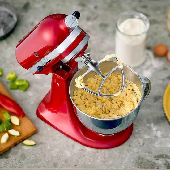 Platte Klopper - Mixer Accessoire - Koekjes Deeg Maken - Roestvrij Staal - 45-5 Liter - Zilver van Merkloos — afbeelding 2