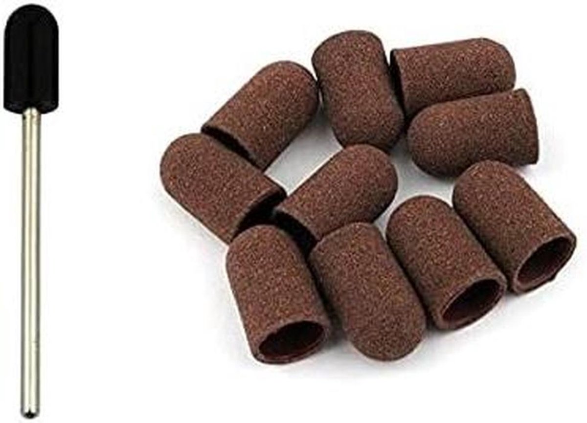 Nail Art Schuurkap - Nagel Schuurbanden - Manicure Pedicure - Rubber Grip - 50 stuks - Wit