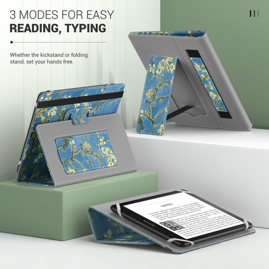 Allecto - Universele hoes voor 6 - 7 inch eReaders - Lichtgewicht PU Lederen Folio - Abrikoosbloesem - Bescherming voor Kindle Kobo Sony - Perfecte... van allecto — afbeelding 4