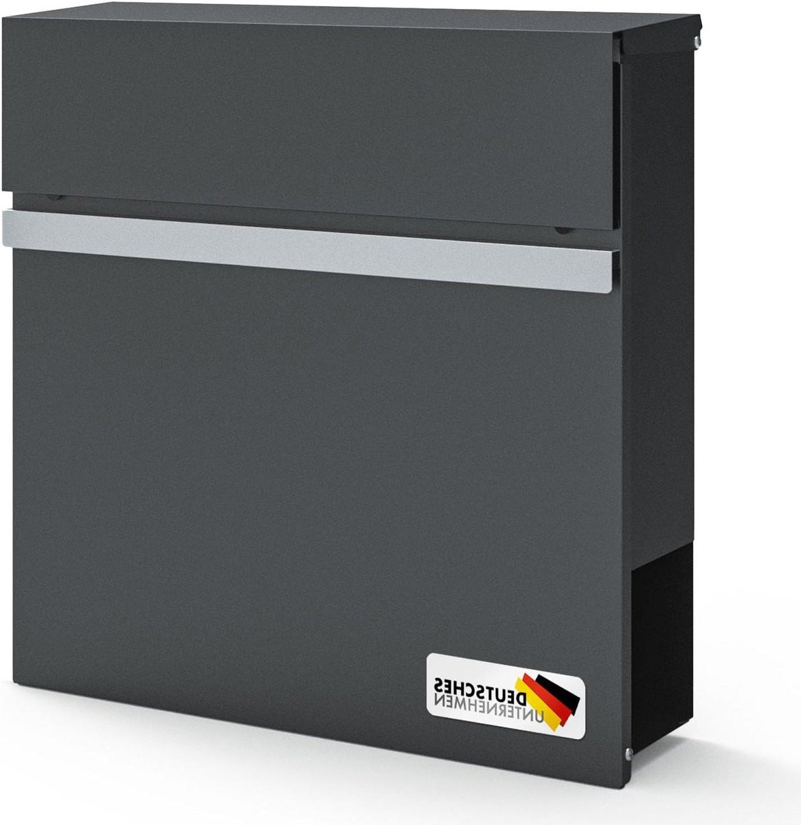 Moderne brievenbus - Postbox krantenvak - Post ontvangen - Met naamplaatje - 105 x 37 x 37 cm - Antraciet