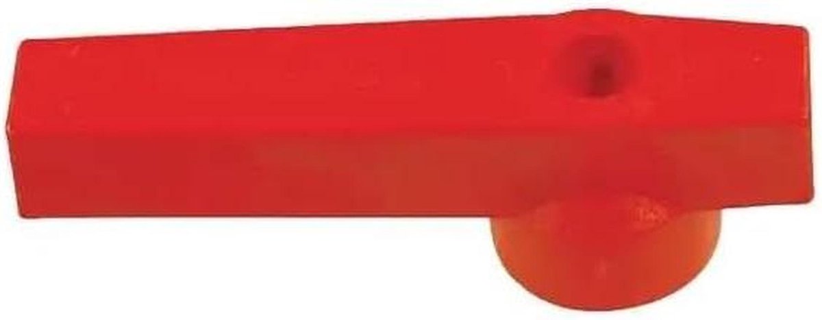 Hendelgreep Kogelkraan - Kraanhendel Afsluitkraan - Waterafvoer Regelen - Kunststof Constructie - 10 centimeter - Rood