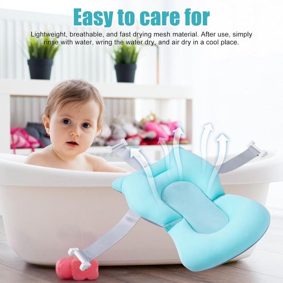 Baby Badondersteuning - Baby Zitje - Veilig Baden - Verstelbaar Ontwerp - 43 x 28 x 22 cm - Blauw — afbeelding 4
