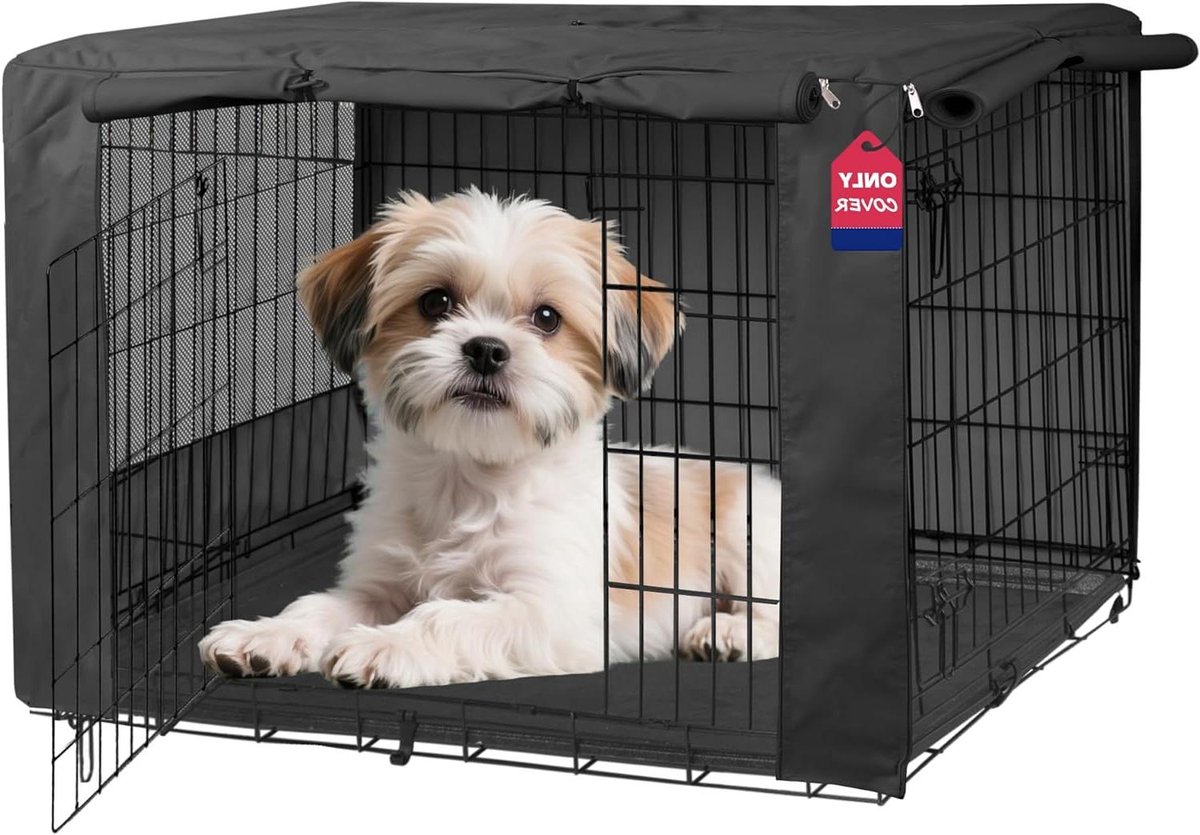 Hondenbench Cover - Kennel Cover - Rustgevende Omgeving Creëren - Wind- en Waterafstotend - 60 cm - Zwart