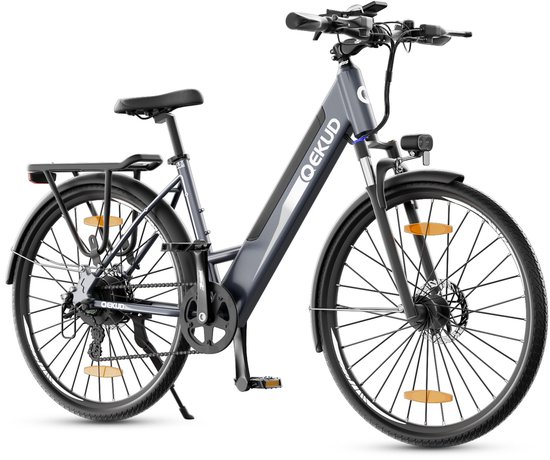 Qekud F26 Pro Elektrische Fiets 26" Trekking E-Bike - 250W Motor - 36V 13Ah Accu - 100km Bereik - 7 Versnellingen - Stapdoor Frame