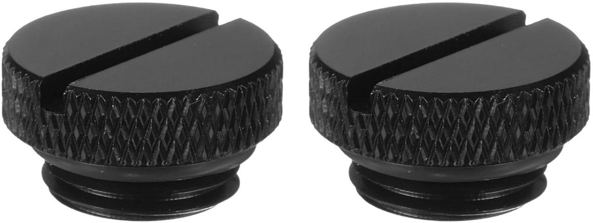 Water Stop Plugs - Water Cooling Connectors - PC Waterkoeling - Massief Koper - G1/4 Inch - Zwart