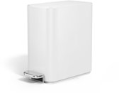 Simplehuman Slanke Pedaalemmer - 5 liter - Wit - roestvrij staal