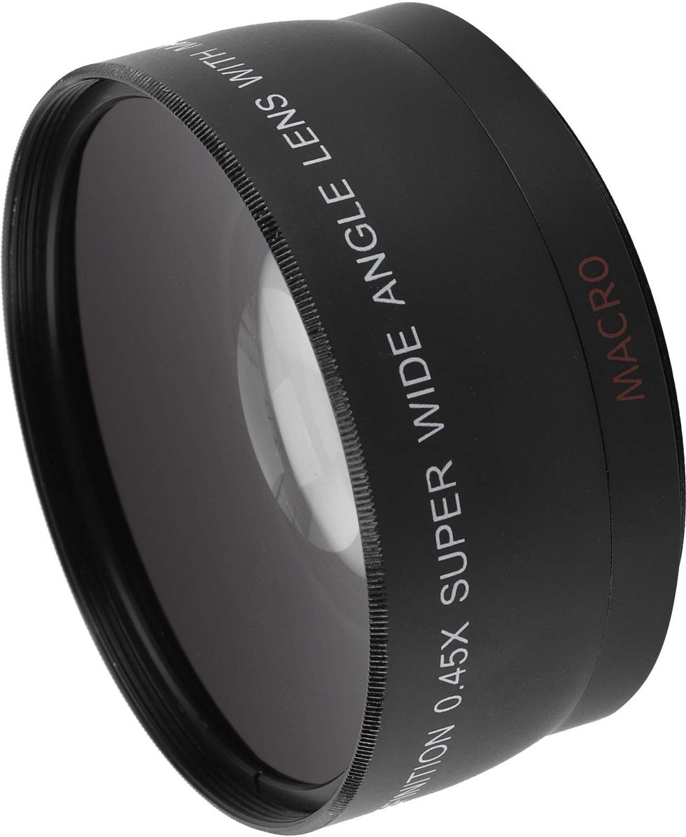 Allecto - Cameralens - Groothoek macro - 2-in-1 functie - Zwart - Filterdiameter 55 mm - Compatibel met 62 mm filters - Geschikt voor hobbyfotografen