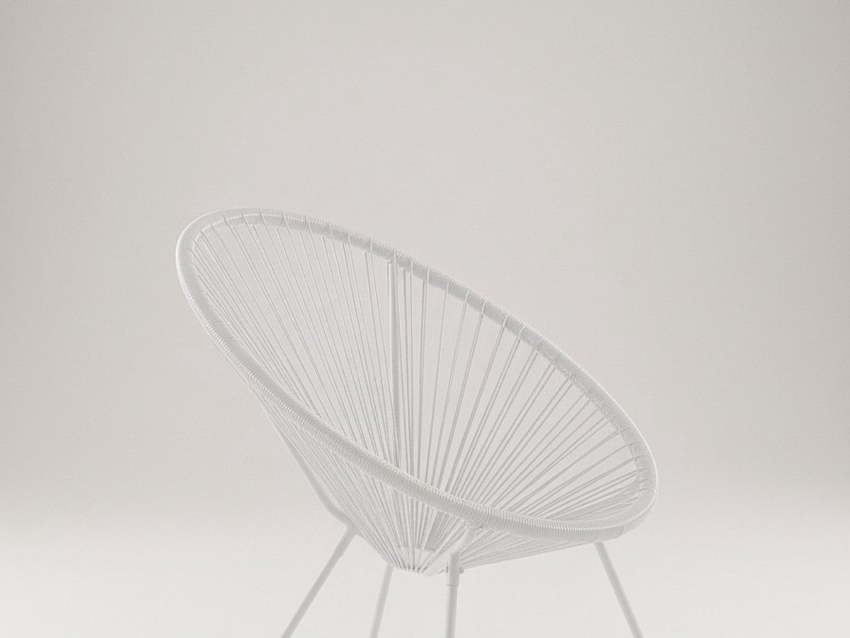 Vente-unique Set van 2 witte tuinstoelen van geweven harsdraden - ALIOS II