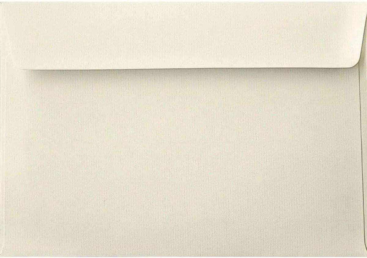 Papieren Enveloppen C5 - Uitnodiging Enveloppen - Correspondentie Versturen - Fijn Geribbeld Papier - 162x229mm 500 Stuks - Ecru