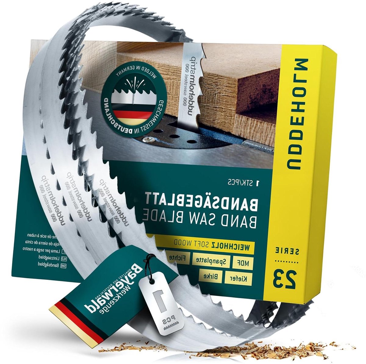 Bandzaagblad - Zaagband Hout - Hout Zagen - Uddeholm Staal - 2240 x 10 mm - Zilver