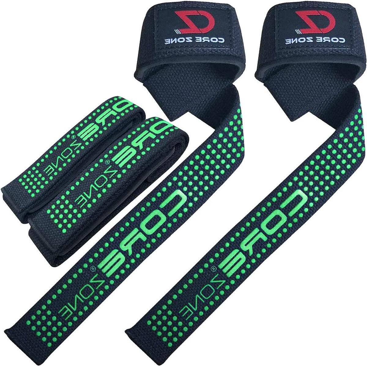 Polsbanden Gewichtheffen - Fitnessbanden Ondersteuning - Kracht Training - Antislip Siliconen Grip - 60 cm - Groen