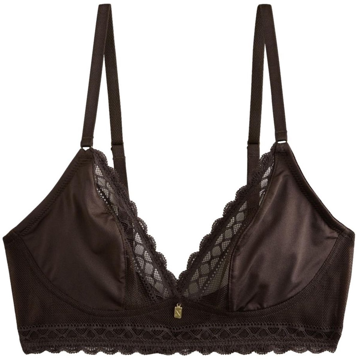 Next - Dames - Gladde kanten bralette - Bruin