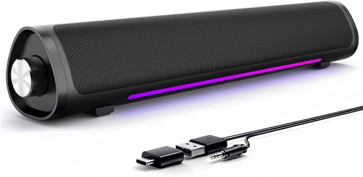 MRKK® Soundbar PC - Speaker Computer - Plug & Play - Zwart