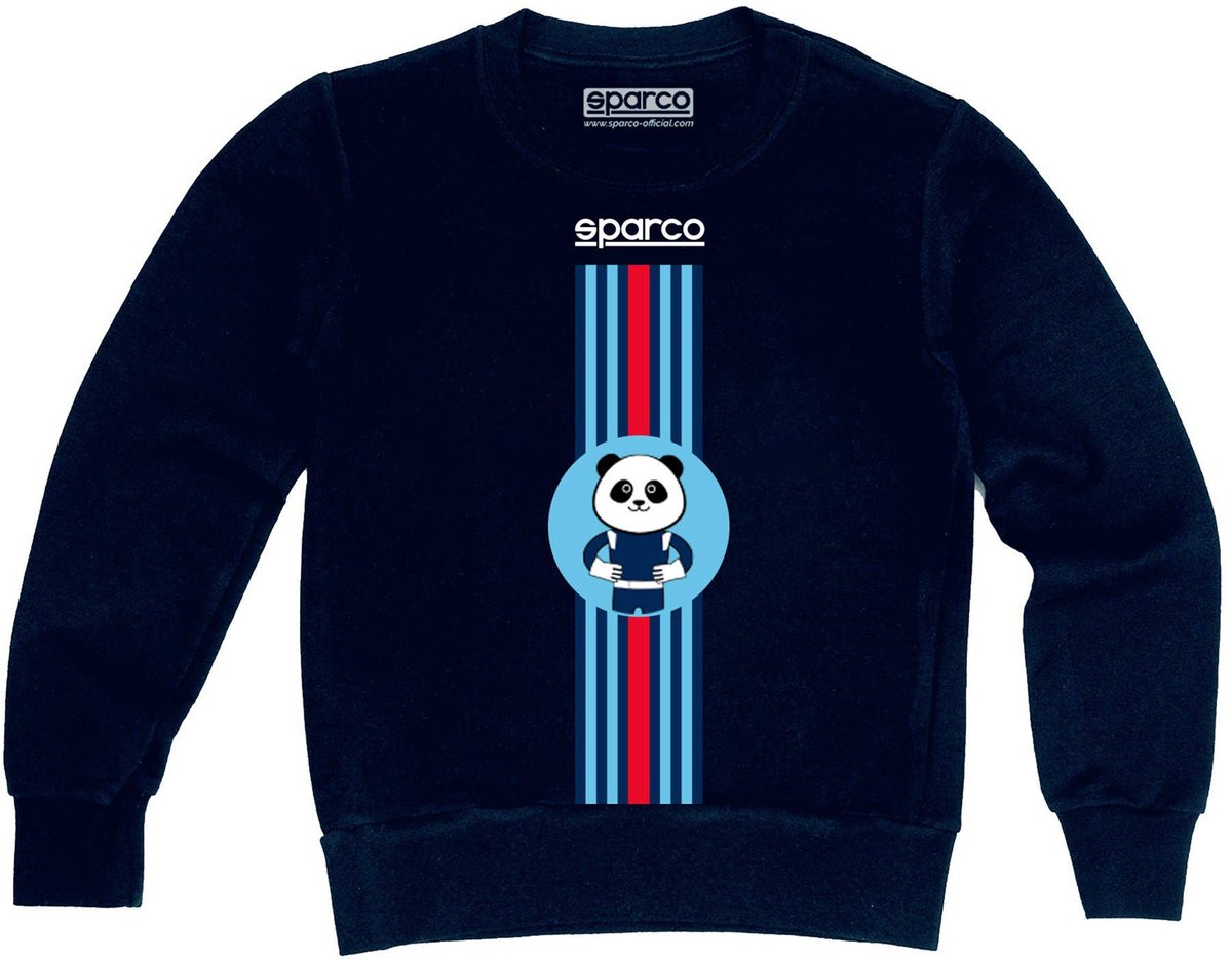 Sparco Stripes Design Kinder Sweater - Marineblauw - Maat 3-4 jaar