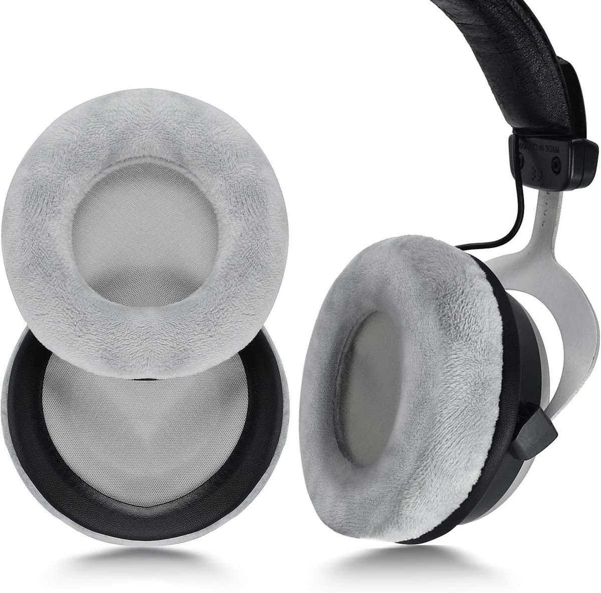 Vervangende Oorkussens voor Over-Ear Studio Hoofdtelefoons - Geschikt voor DT 990, DT 880 en DT 770 Pro (Grijs)