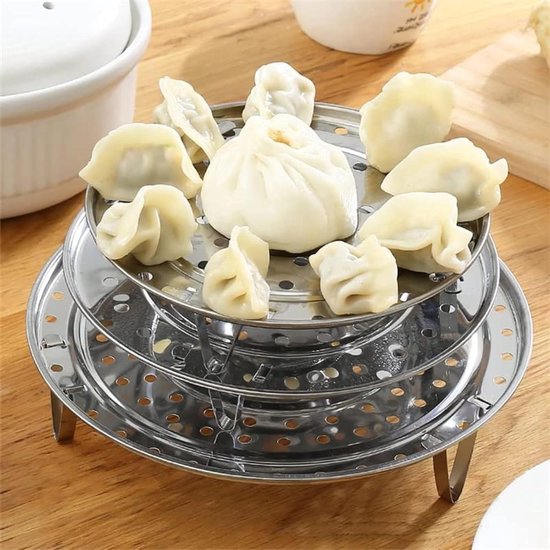 Stalen Stoomhouder Bakje voor Groenten, Kookaccessoires voor Pannen en Vleesbereiding, Ideaal voor Keuken en Koken — afbeelding 3