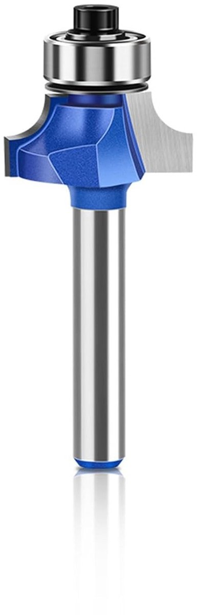 6mm shank ronde frees, freesgereedschap met hardmetalen snijbladen, afgeronde hoeken voor het vormen van randen, precisie rondfrees met een radius van 4.95 mm