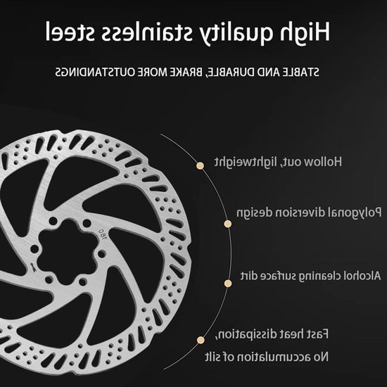 Set van 2 RVS Fietsschijfremmen 160mm met 12 Schroeven voor Mountainbike en Racefiets - Hoge Kwaliteit, Duurzaam en Betrouwbaar — afbeelding 2