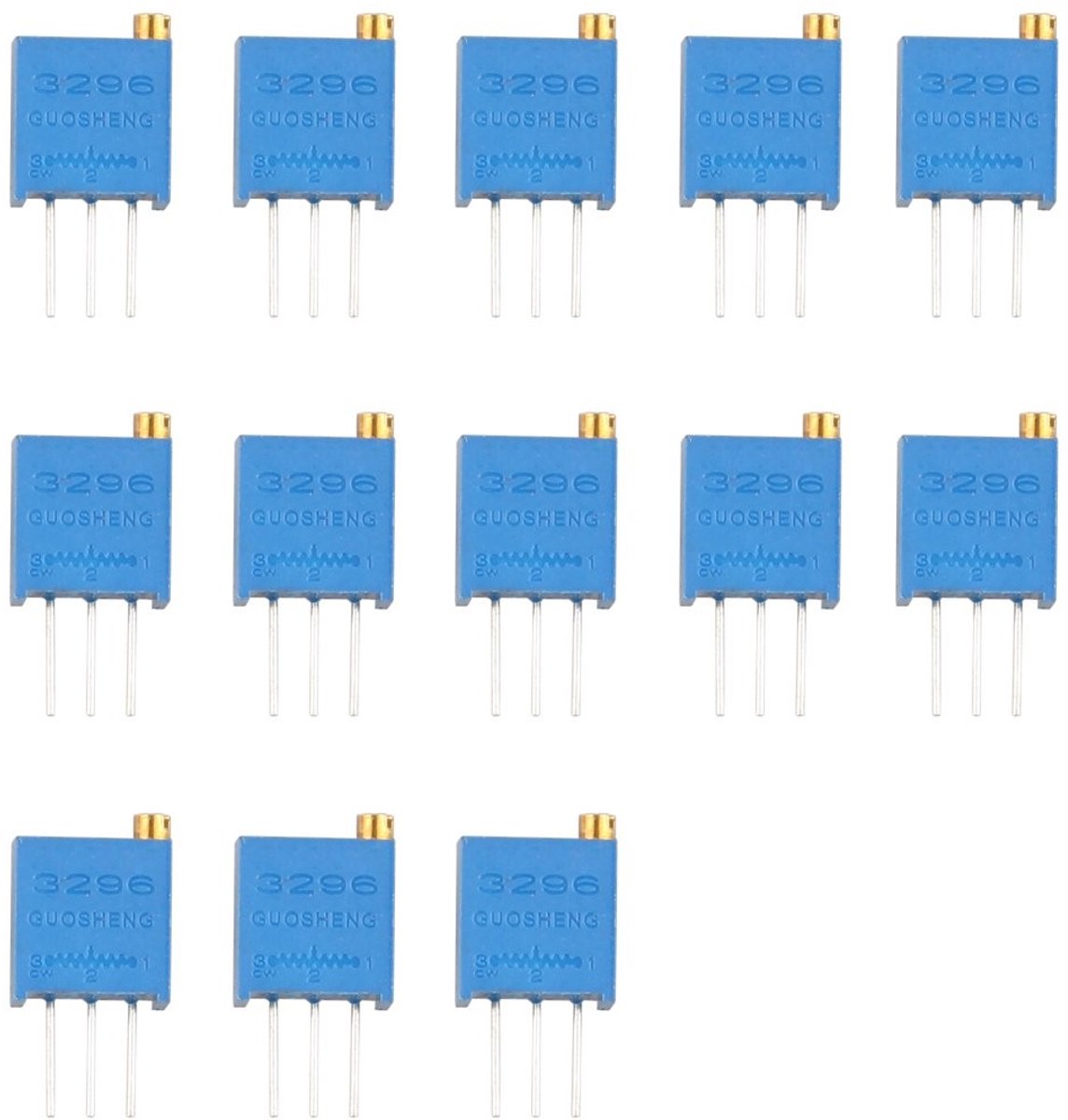 Dailygoody - 3296W 100 R~1 MΩ Variabele Weerstand - Potentiometer - Voor Elektronica - Compact Formaat - Trim Potentiometer - Geschikt voor Diverse To