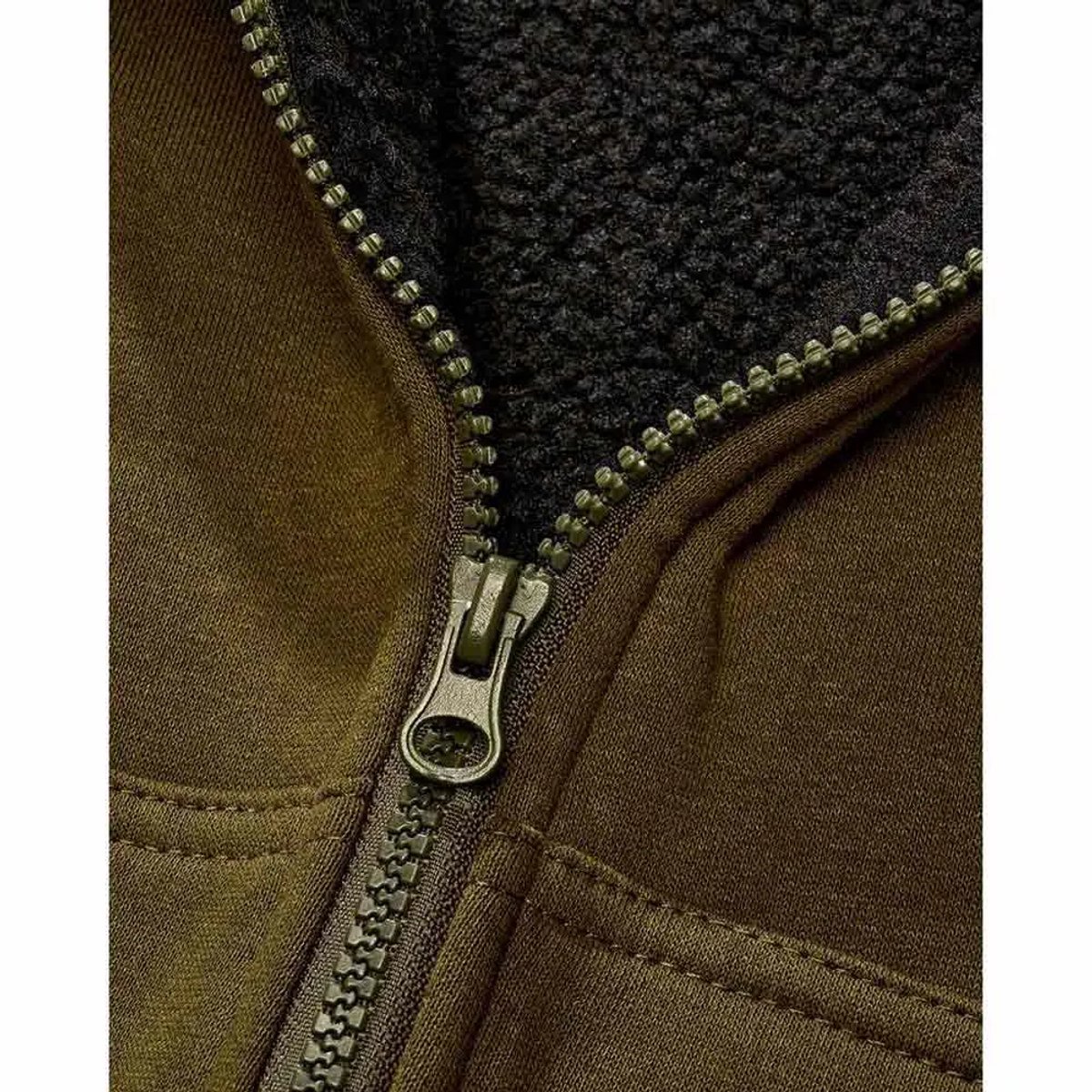 Brandit Sweatjacket Teddylining Heren Trui met capuchon - olijf - M — cadeau in Mode & Accessoires - foto 3