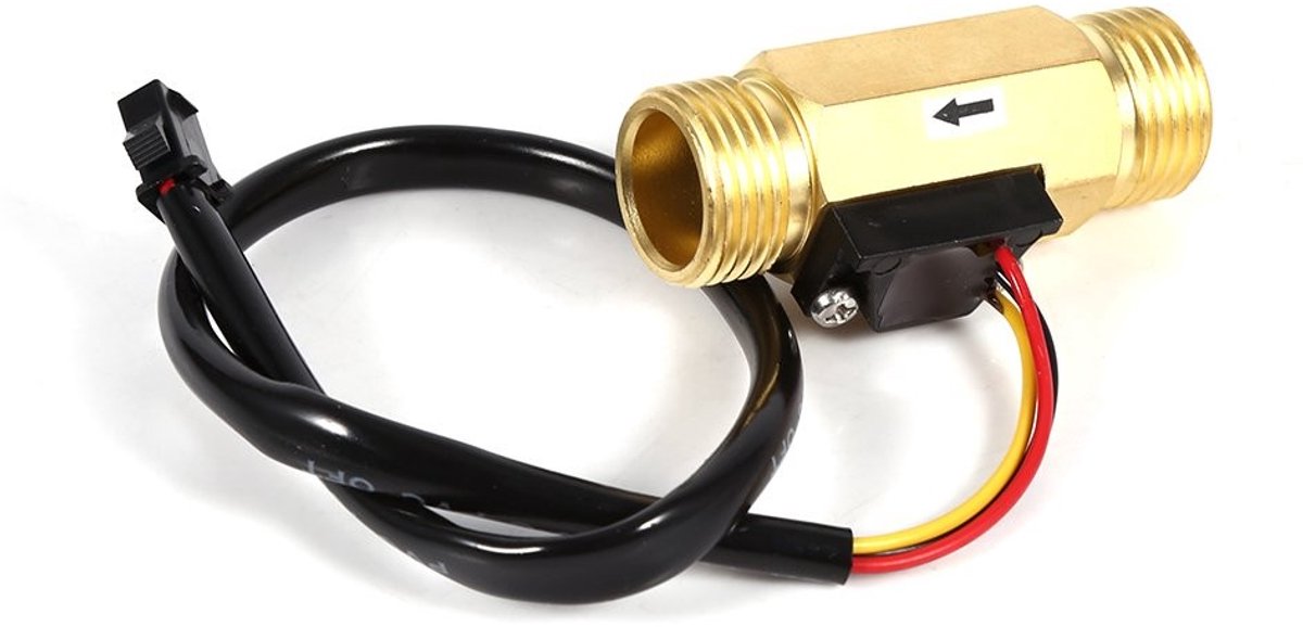 Dailygoody - Water Flow Sensor G1/2" - Copper Hall Effect Meter 1-30L/min