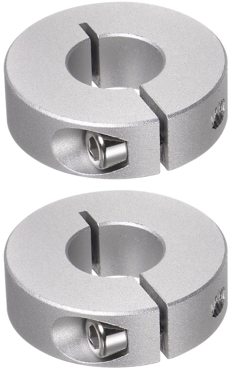 Dailygoody - Gedeelde Stelringen - Hoogwaardige Aluminiumlegering - 17 mm Boring - Duurzaam en Robuust - Ideaal voor Kruiwagens - 2 Stuks