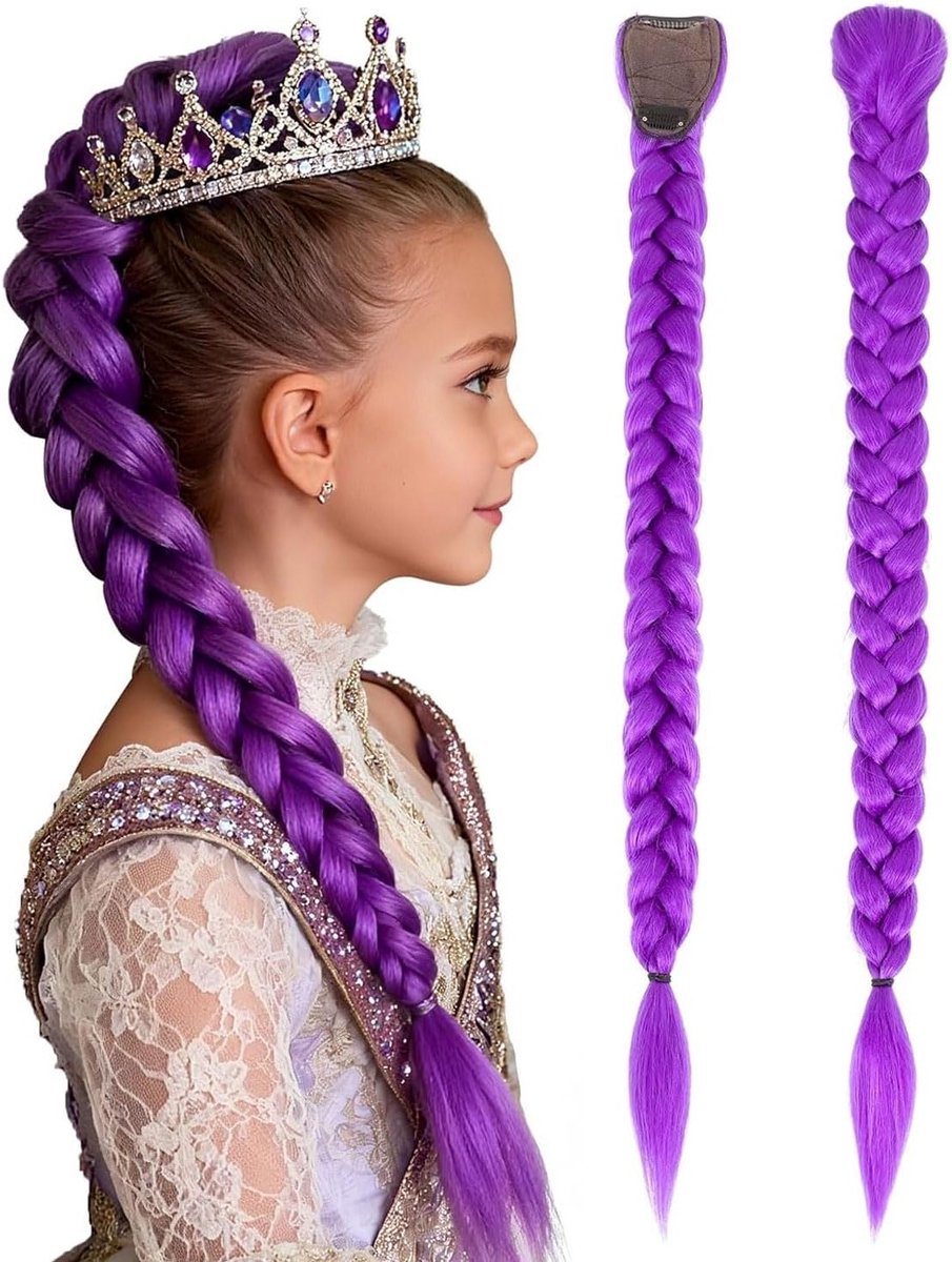 Koreanpop Dämon Kostuum Perücke voor Volwassenen en Kinderen, Anime Hunter Cosplay Haarstuk voor Carnaval en Halloween Feestjes