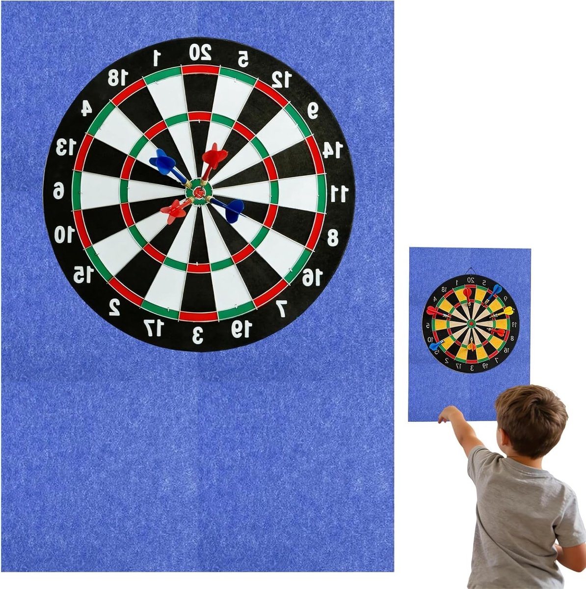 Dartbord Wandbeschermer van Vilt, Zelfklevende Wandrand voor Dartbord, Bescherming voor Muur en Dartbord, Ideaal voor Thuisgebruik en Spelletjesavonden