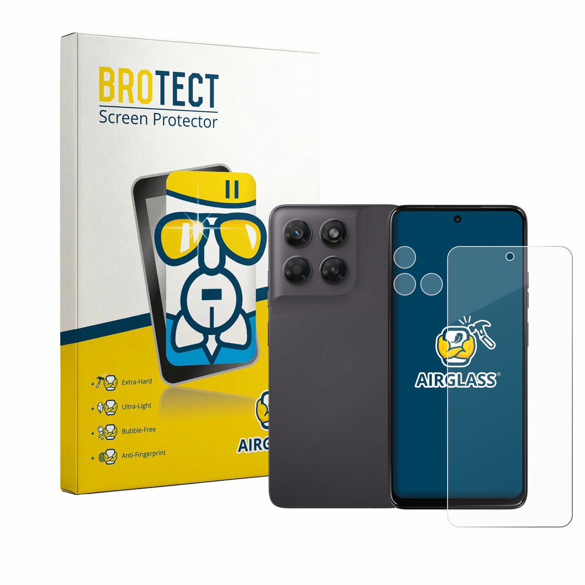 Screenprotector voor Motorola Moto G47 (Voor+Camera) Beschermglas transparant