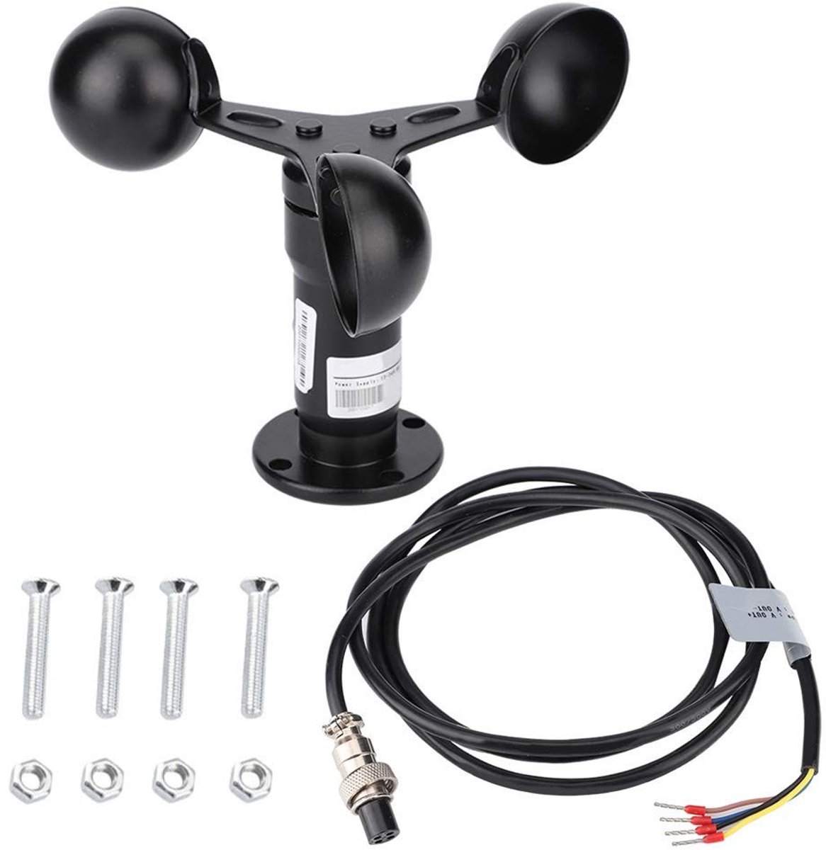Dailygoody - Windsnelheid - Weersbestendige windsensor - Zwart - Hoge sterkte - Nauwkeurige registratie - Geschikt voor buiten - Buiten sensor