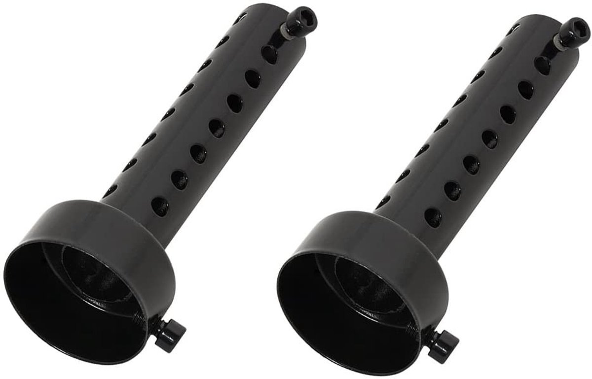 Dailygoody - Universele uitlaatdemper - Geluidsreductie - Zwart - 48 mm - 2 stuks - Geschikt voor de meeste motorfietsen - Ideale upgrade voor jouw mo