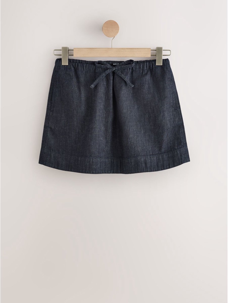 Next - Dames - Lichtgewicht denim rok met elastische taille - Blauw