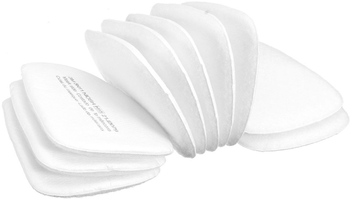 Dailygoody - Katoenen filterpatroon - Vervangbaar masker - 10 stuks - Effectieve bescherming - Geschikt voor 3M-maskers - Ademhalingsbescherming
