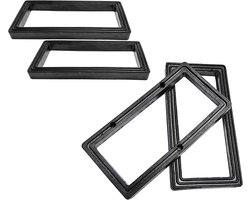 4 Stuks Platte Ringen voor Afvoer, Rubber Sealing Ringen, Ideaal voor Overloopbuizen, 73 x 37 x 6mm, Waterdichte Oplossing voor Sanitair en Loodgieterij