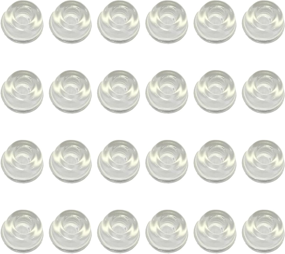 24 Stuks Zelfklevende Rubber Voetjes Silicone Pads Transparant Elastisch Demper Schokabsorberende Knoppen voor Deurklinken, Keukenmeubels en Geluidsbescherming