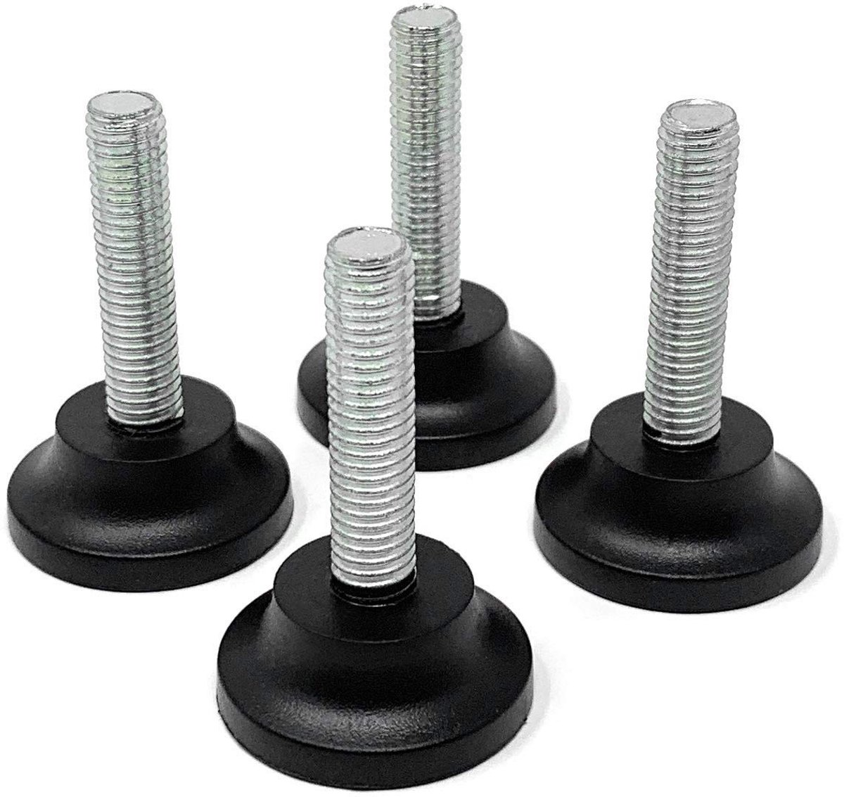 Dailygoody - Verstelschroef - M8 x 35 mm - Ideaal voor meubels - Ø 30 mm - Verstelbare stelschroef - Geschikt voor volwassene - Zwart