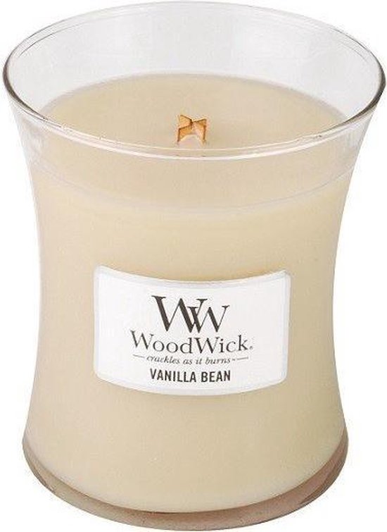 Woodwick Hourglass Medium Geurkaars Vanilla Bean