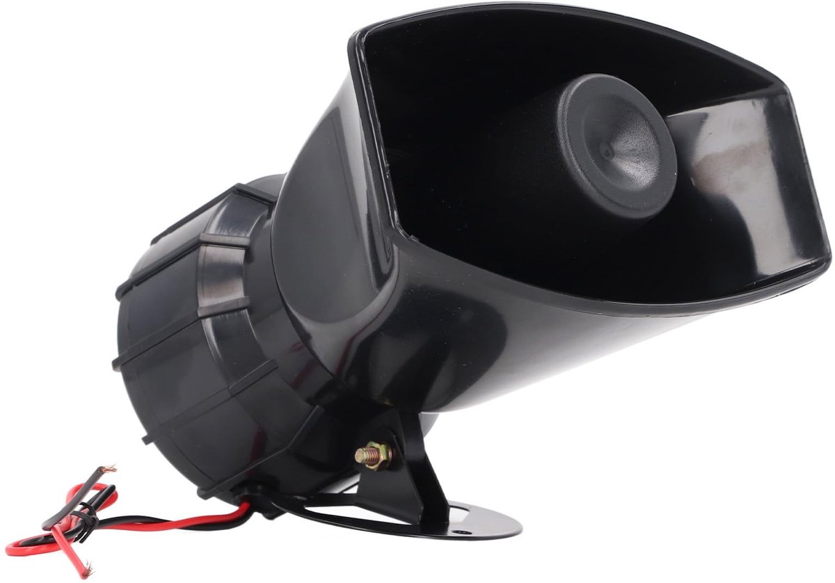OmGoods - Dailygoody - 130DB Sirene Luidspreker - Alarmhoorn - Hoog vermogen - Zwart - Brandgeluid - Ideaal voor supermarkten en bouwplaatsen - Wandmontage