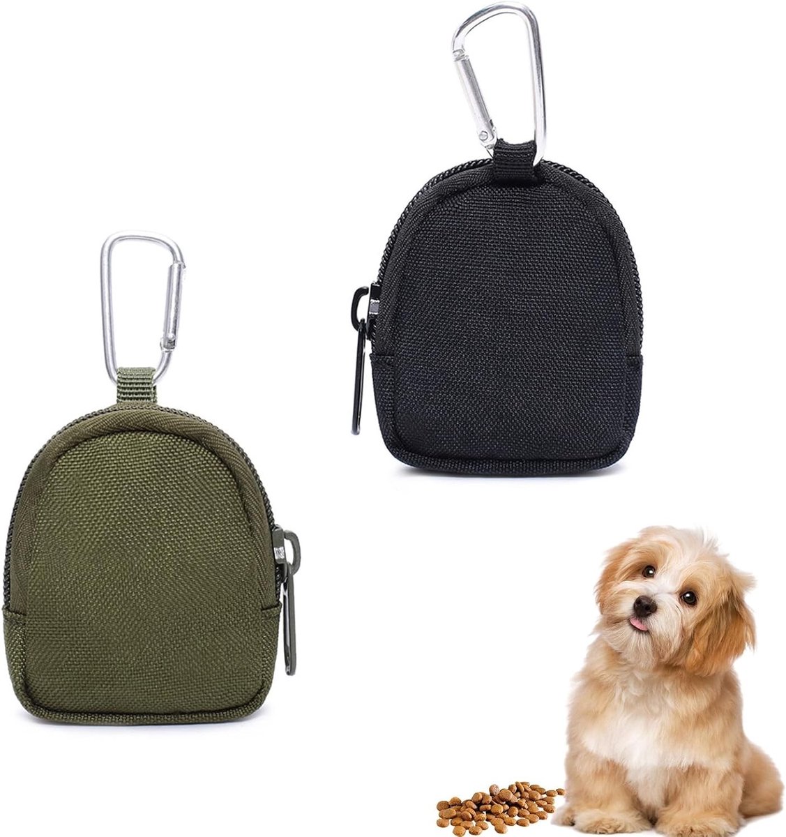 Honden Trainingszak met Rits, Handige Voedingszak voor Hondensnoepjes, Draagbare Mini Zak voor Training en Beloningen