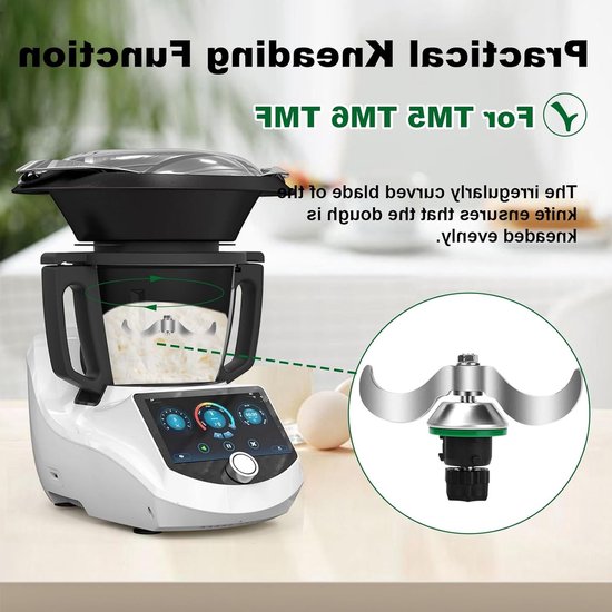 RVS deegmes voor Thermomix TM5 en TM6, ideaal voor deegmixen, eenvoudig schoonmaken en vervangonderdelen — afbeelding 4