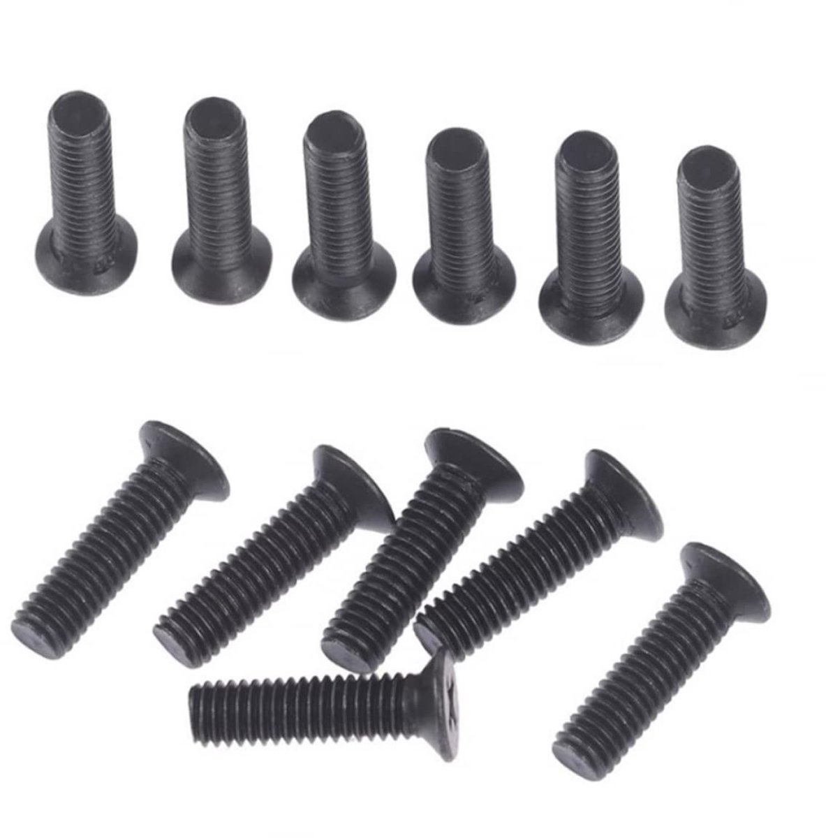 Allecto - Schroefdraadschroeven - Set M5/M6 - Metaal - 6 stuks - Linkshandige schroeven - Voor boorkopadapters - 22 mm