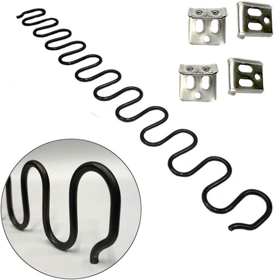Sofa Springs Set van 2, 20 Inch met 8 S-Clips en 4.0 Draaddiameter voor Comfort en Ondersteuning — afbeelding 2