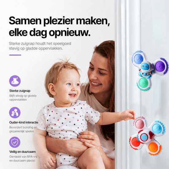 BOTC Badspeelgoed - Zwembad Speelgoed - Badspeelgoed voor Baby's - 1 set van 3 stuks - Sterke Zuignap - Badkamer van BOTC — afbeelding 4